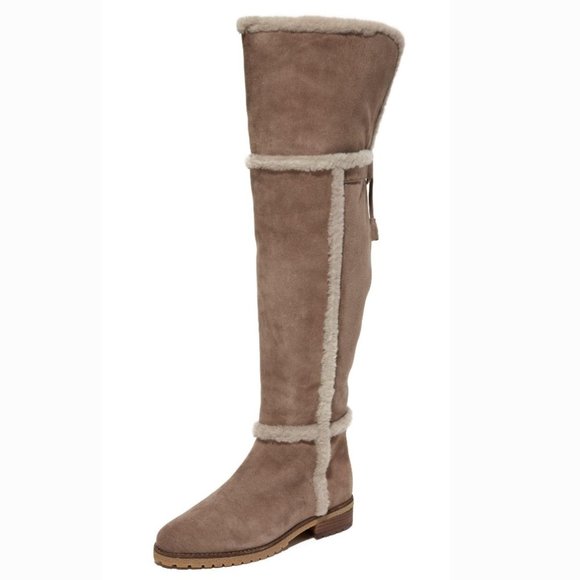 Frye Shoes - FRYE 6.5 Shearling Fur Lined Tamara OTK Over Knee Boots